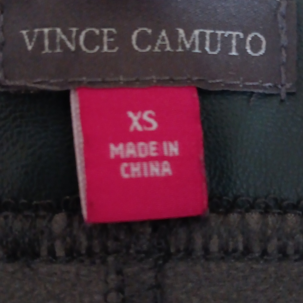 Vince Camuto Womens Dark Charcoal Faux Leather Pant.EUC XS - Picture 4 of 7